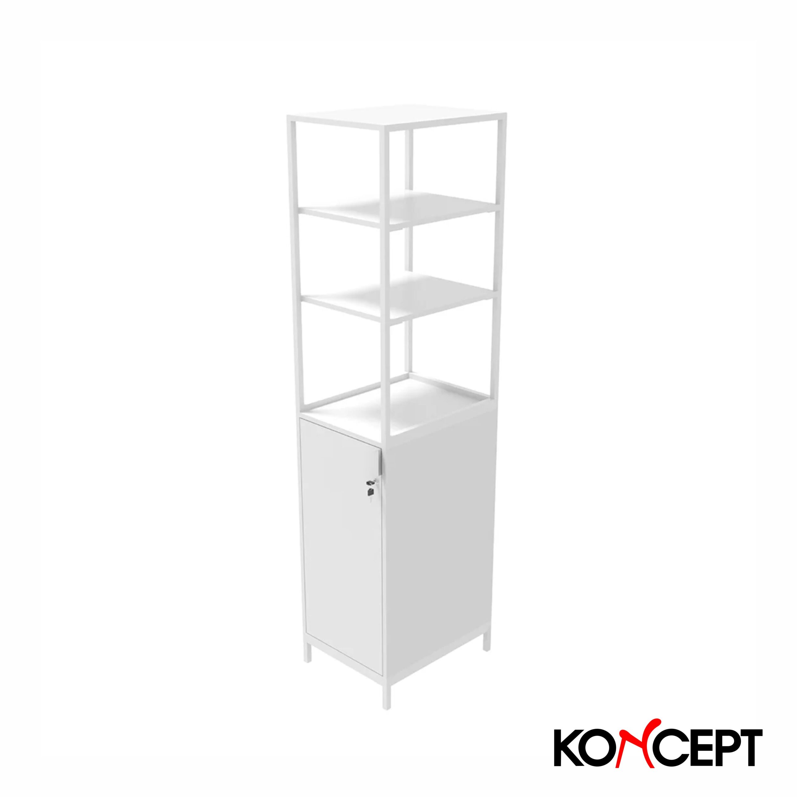 White Tall Cabinet (KPL-WN-CT40C-W) – Allora Office Furniture